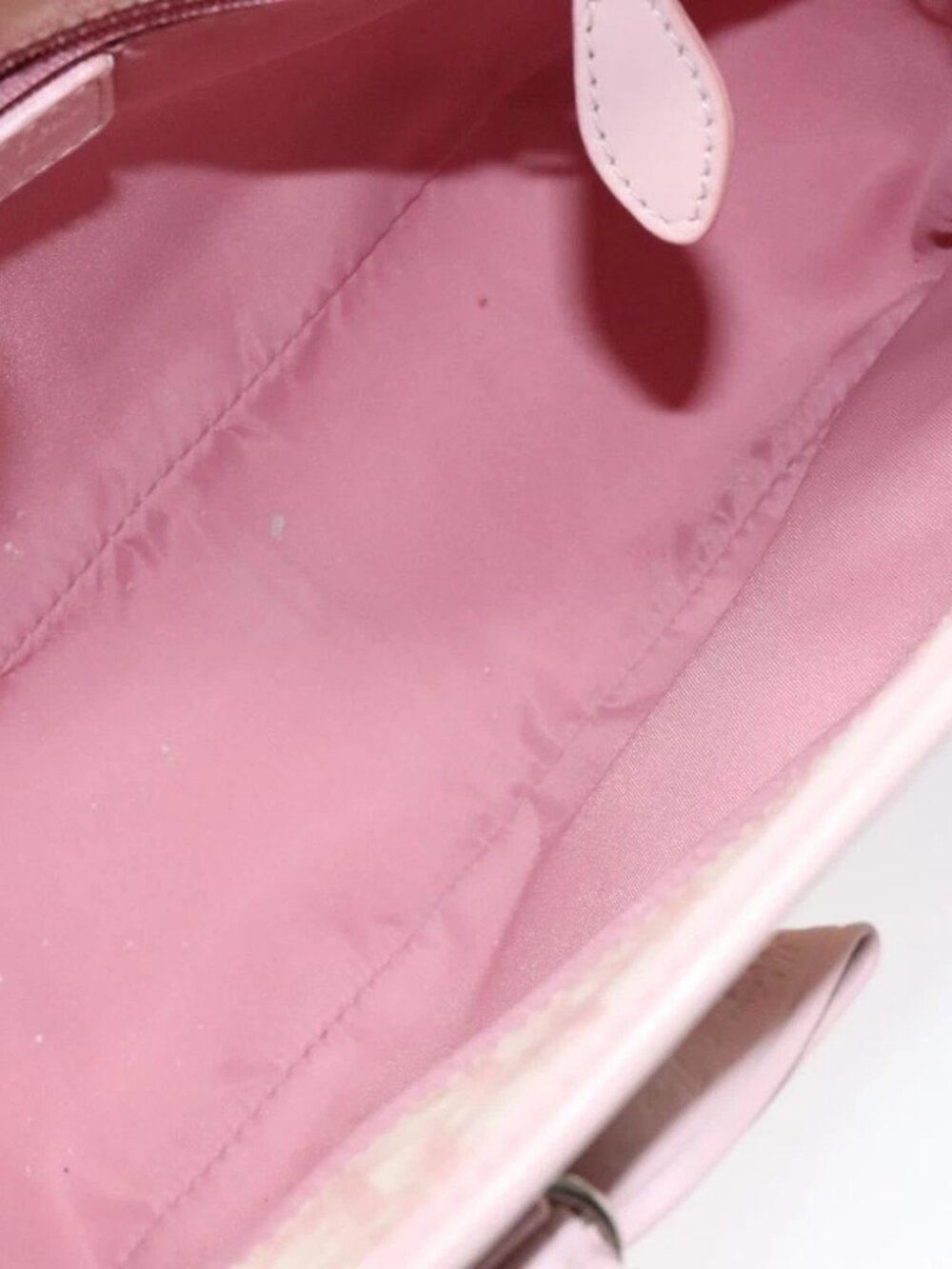 Christian Dior Trotter Canvas Romantic Chain Bag PVC Pink Silver - Picture 14 of 16